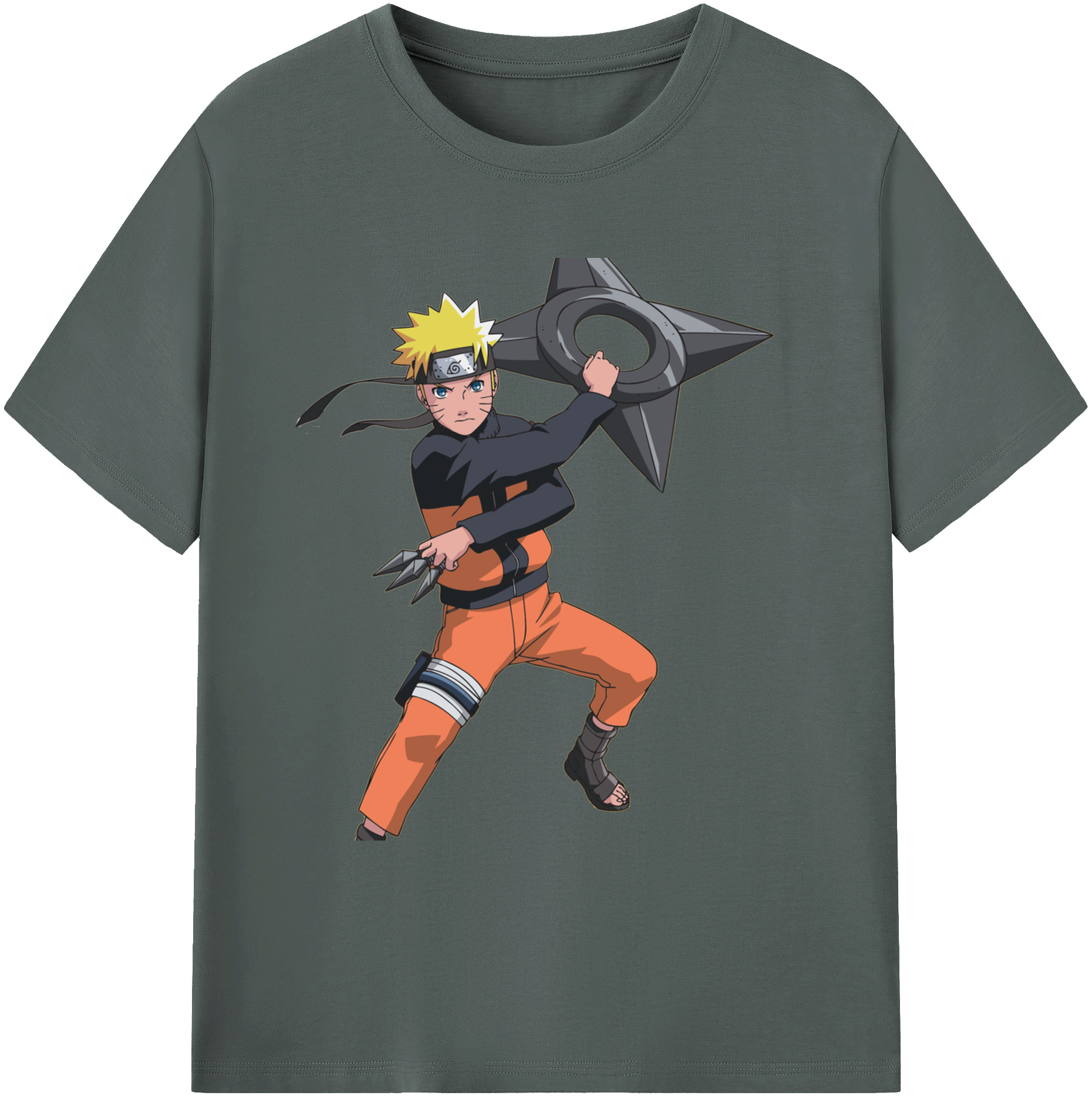 （画像用） NARUTO -ナルト- うずまき ナルト Uzumaki Naruto 綿100％ メンズ半袖Tシャツ｜肌触りやわらか＆通気性